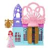 Mattel Disney Princess Ariel's Relaxation Spa Playset Stackable Castle Series Mini Doll JLT64 Blue For Ages 3 and Up