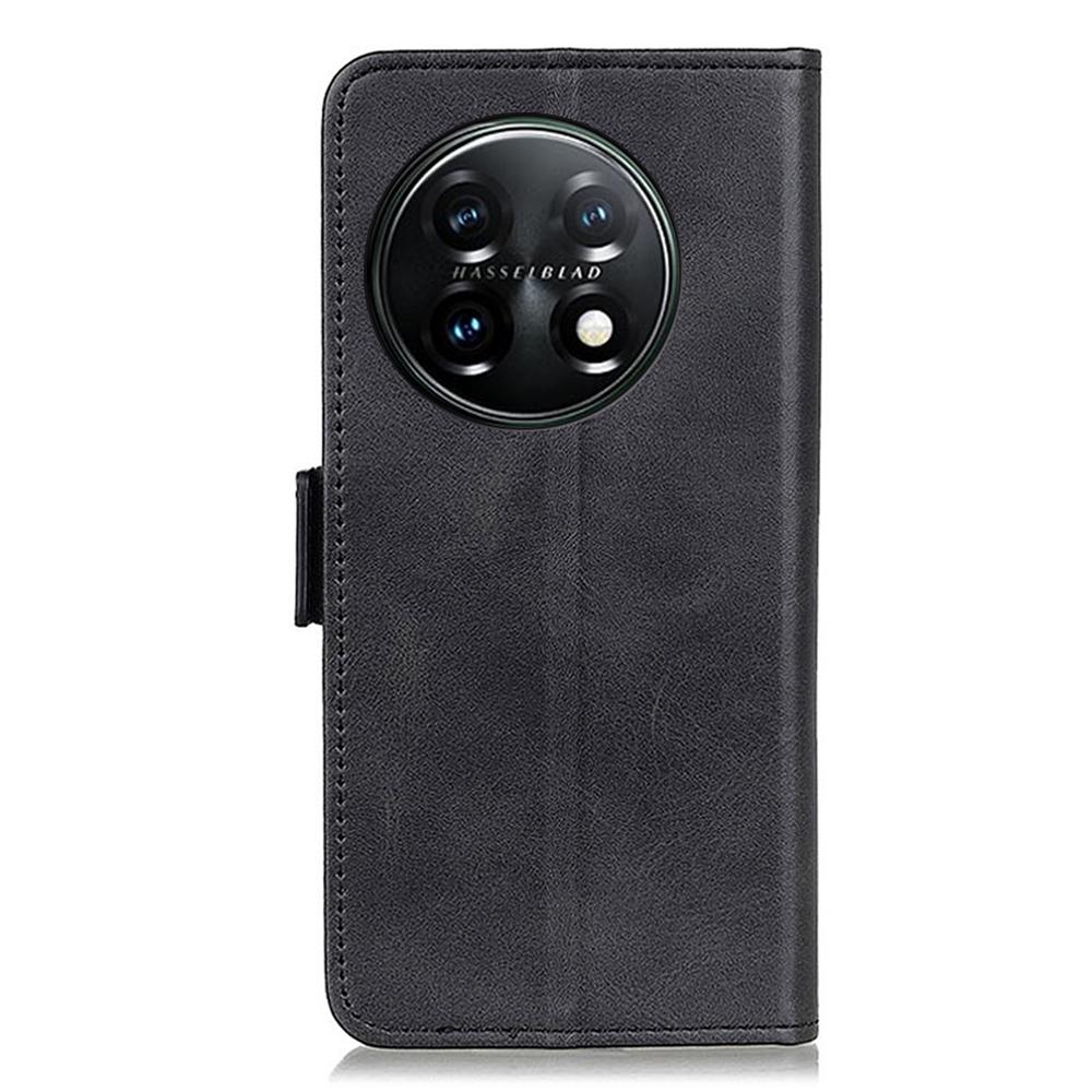 For OnePlus 11 5G Phone Cover Magnetic Wallet Foldable Stand Anti-dust Cowhide Texture PU Leather Case