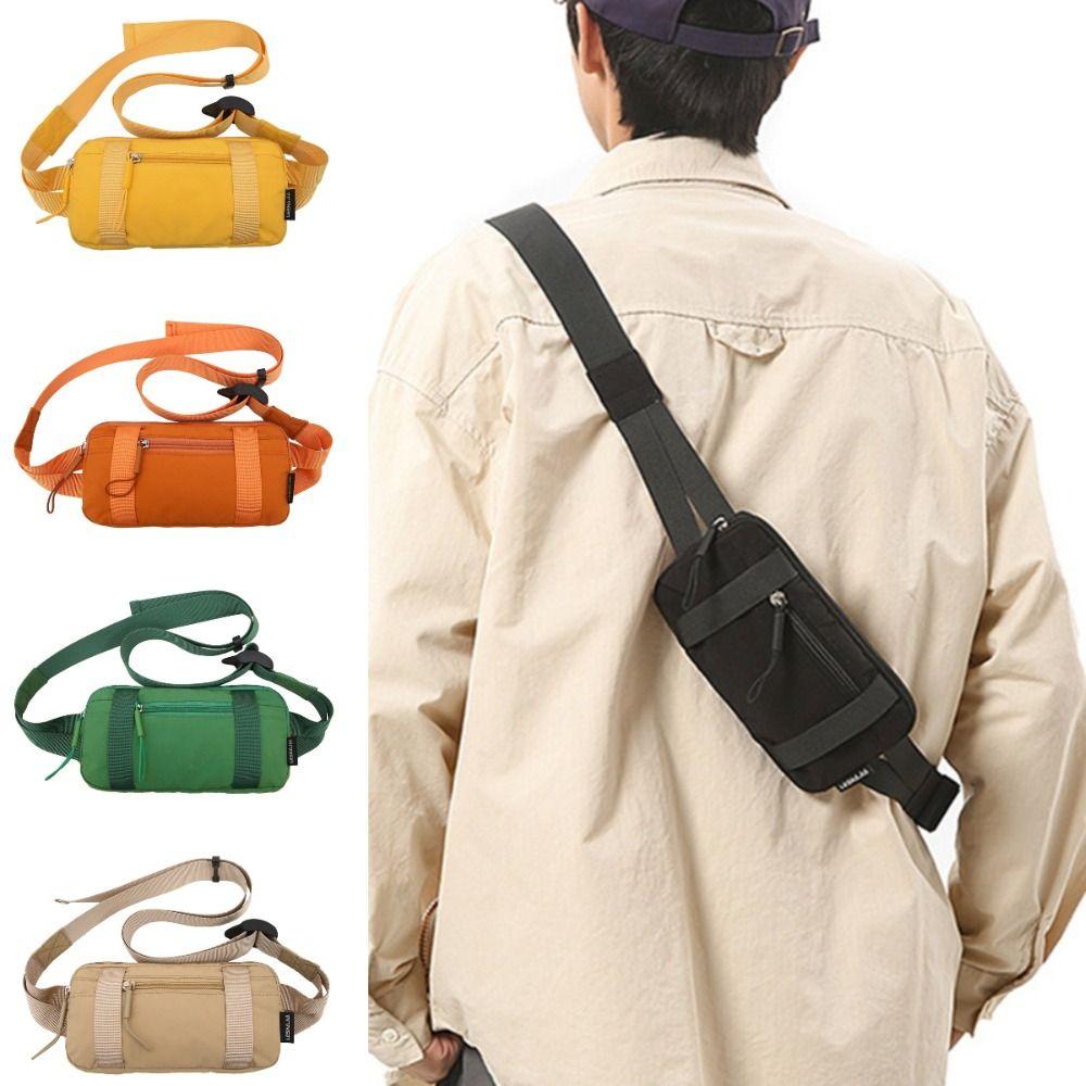 

Multifunctional Men s Chest Bag Large Capacity Sports Fanny Pack Leisure Waist Bag Travel зелений