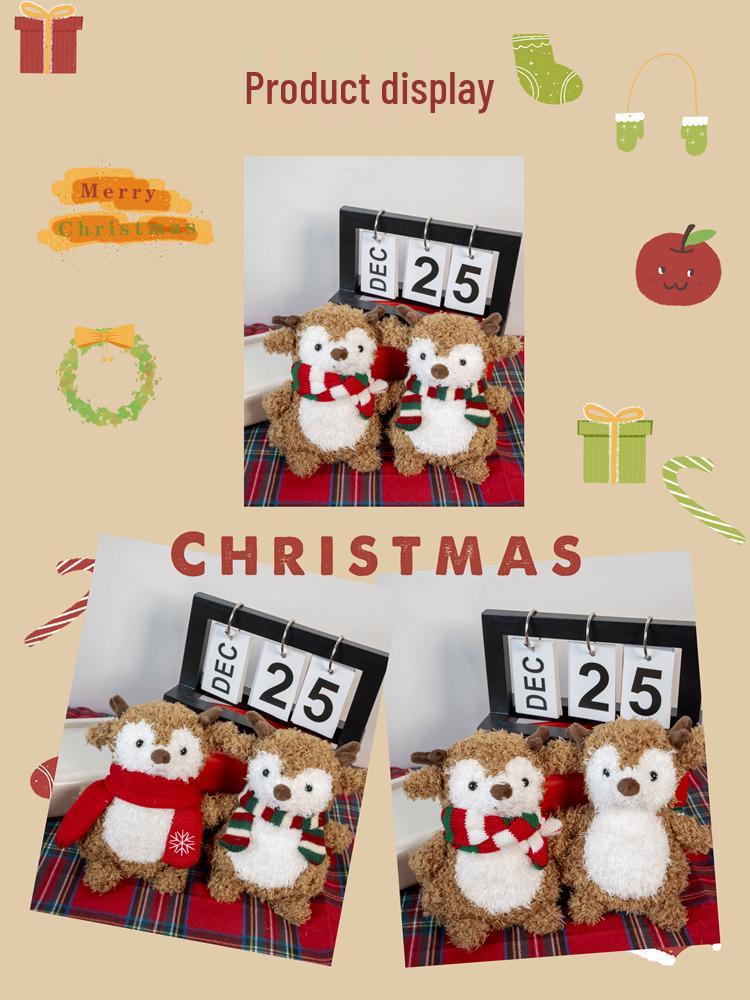 2024 Christmas Reindeer Scarf & Holiday Figurine Gift