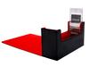 PSA BGS Certified Card Storage Deck Trading Card PU Leather Large 40 Black with Red Case, Screw-Down Box, Case, Case, Storage, (Holds Cards, Interior)