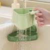 Suction Cup Sink Corner Rack Strainer Quick-Drain Self-Cleaning Sink Strainer Basket Food Waste Catcher for Kitchen Sink