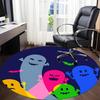 1PCGhost Halloween Office Round Area Rug,  Mat Suitable For Office, Under Office Chairs Bedroom Living Room Home Decor, Room Deco