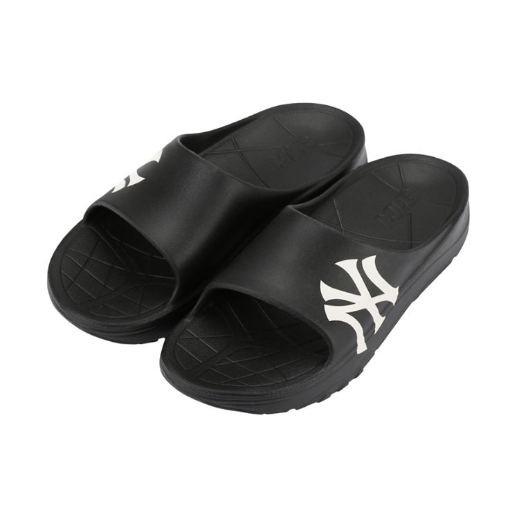 MLB Slipper New York Yankees Thick Sole Rubber Non-Slip Slide Sandals Unisex slippers Black 32SHHP111-50L