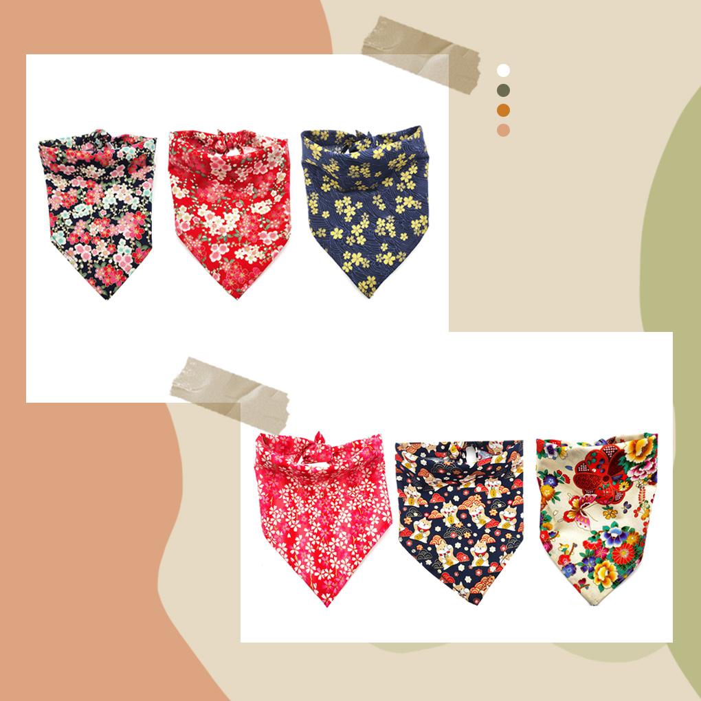 Pet Triangular Saliva Slobber Scarf Single Layer Cloth Washable Neck Towel Decorative Bib Fashion Accessory for Home