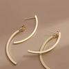 Long Arc Earrings for Women, Minimalist Stylish Dangle Jewelry Daily Wear Trendy