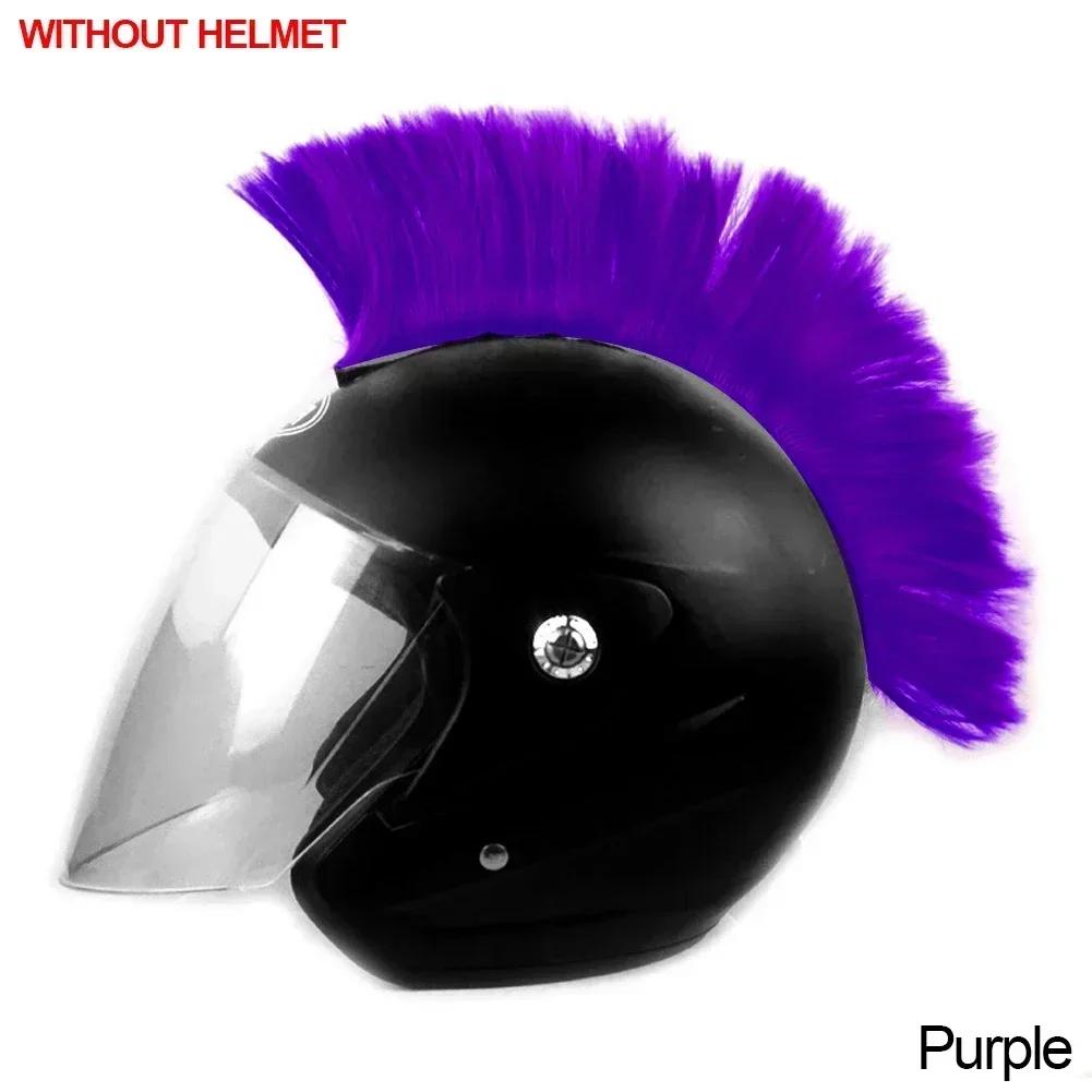 Mohawk Helmet Wig Cuttable Helmet Decorations Wigs Cockscomb Motocross Full Face Off Road Helmet Decoration Hair Sticker Paste