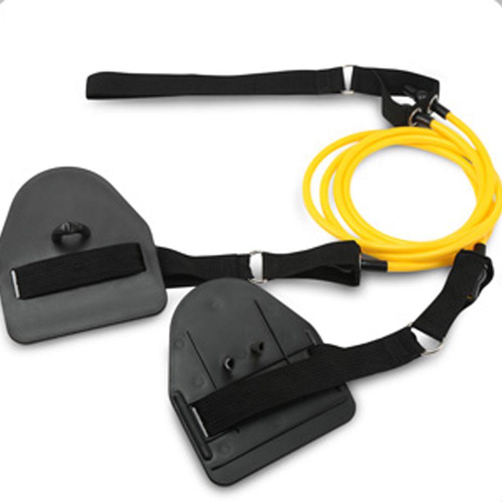 

Pull Rope Outdoor Gym Resistance Bands Professional Freestyle Hand Webbed Paddle Swimming Arm Yellow 20 pounds
