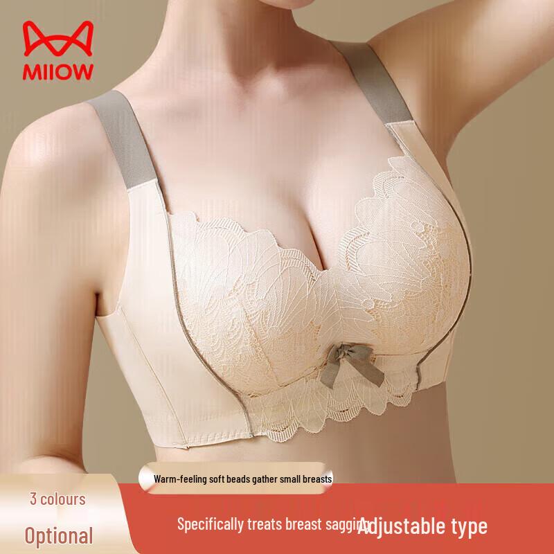 Maoren Women s Wireless Lace Push-up Bra 80B