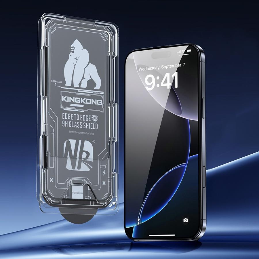 3pcs Magic Box Dust Proof Clear Tempered Glass For iPhone 17 Pro Max Air 16 Pro Max 15 Pro Max 14 13 12 Pro Max Plus 16e Screen Protector