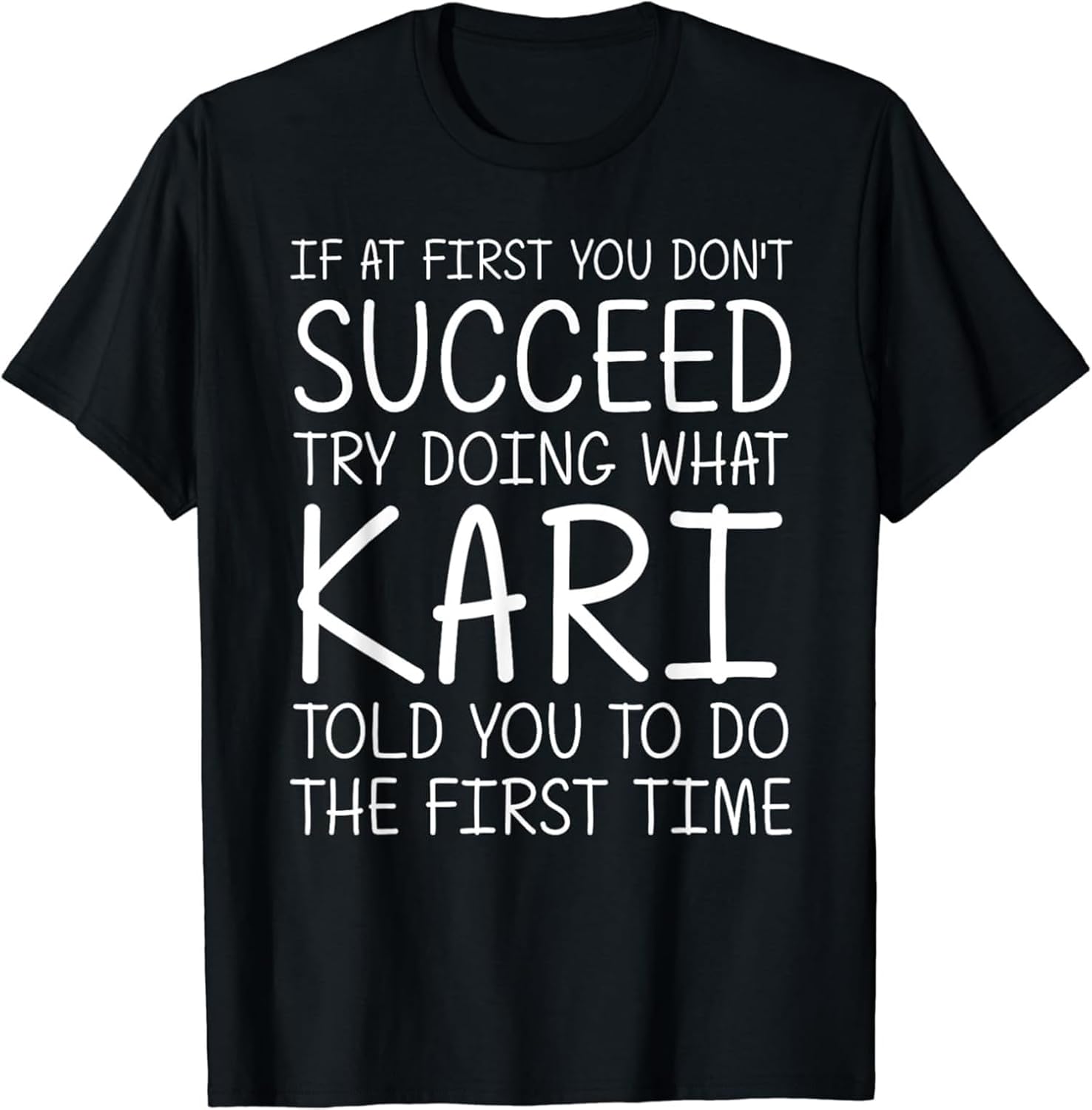 Kari Gift Name Personalized Birthday Funny Christmas Joke T-Shirt 4XL чёрный