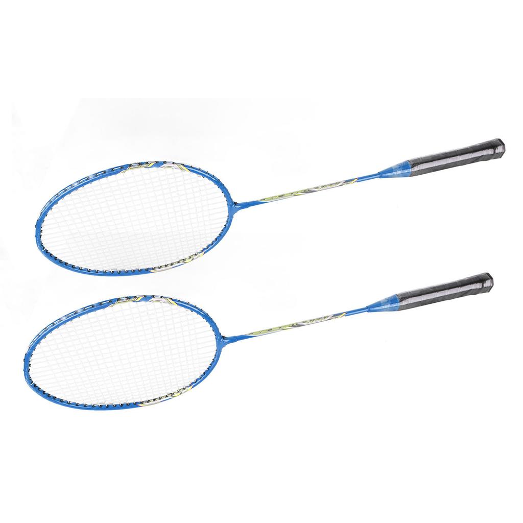 LEIJIAER Badminton Racket Set of 2 Player Iron Alloy Professional Training Replacement Equipment