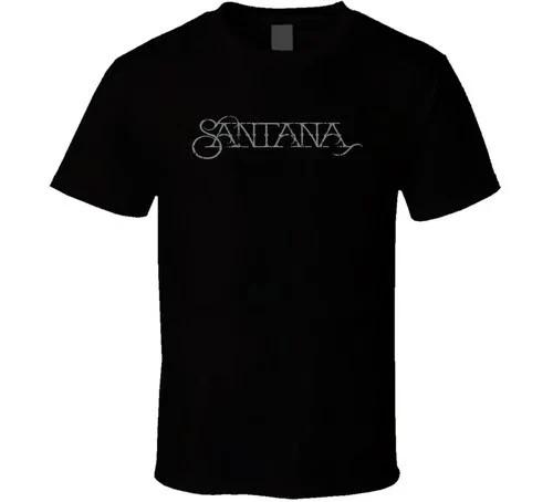 Santana 70s Classic Rock N Roll Vintage Band Worn Look Music Black T Shirt M