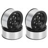 4 Pcs 1.55 Inch RC Wheel Rim Hub Universal RC Wheel Hubs for Axial AX90069 CrawlersBlack