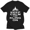 Bleib ruhig und Klingonisch T-Shirt - Herren Jungen Star Trek Spock Syfy - Star'T Shirt Neueste Mode Herren Kurzarm Günstige T-Shirts