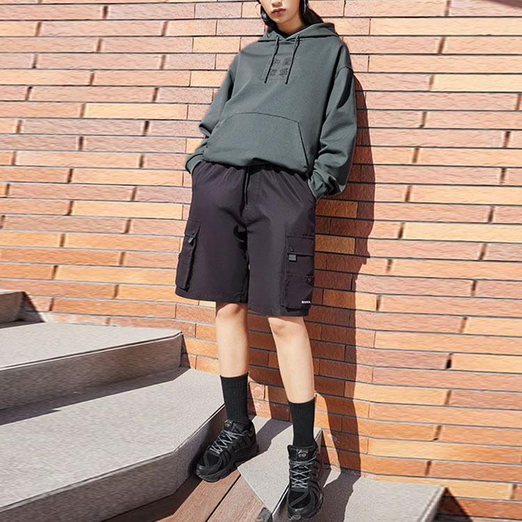 Li Ning Locker Hoodie für Musikfestival Unisex Hoodies Dunkelgrau-Grün AWDS220-2