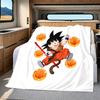 1PC Son Goku  Print Flannel Blanket, High quality All Seasons, Home Decor, Warmth and Comfort, Perfect for Christmas Gifts