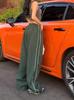Streetwear Casual Pants With Elastic Waist For Women 2025 Summer Loose Fit Cotton Blend