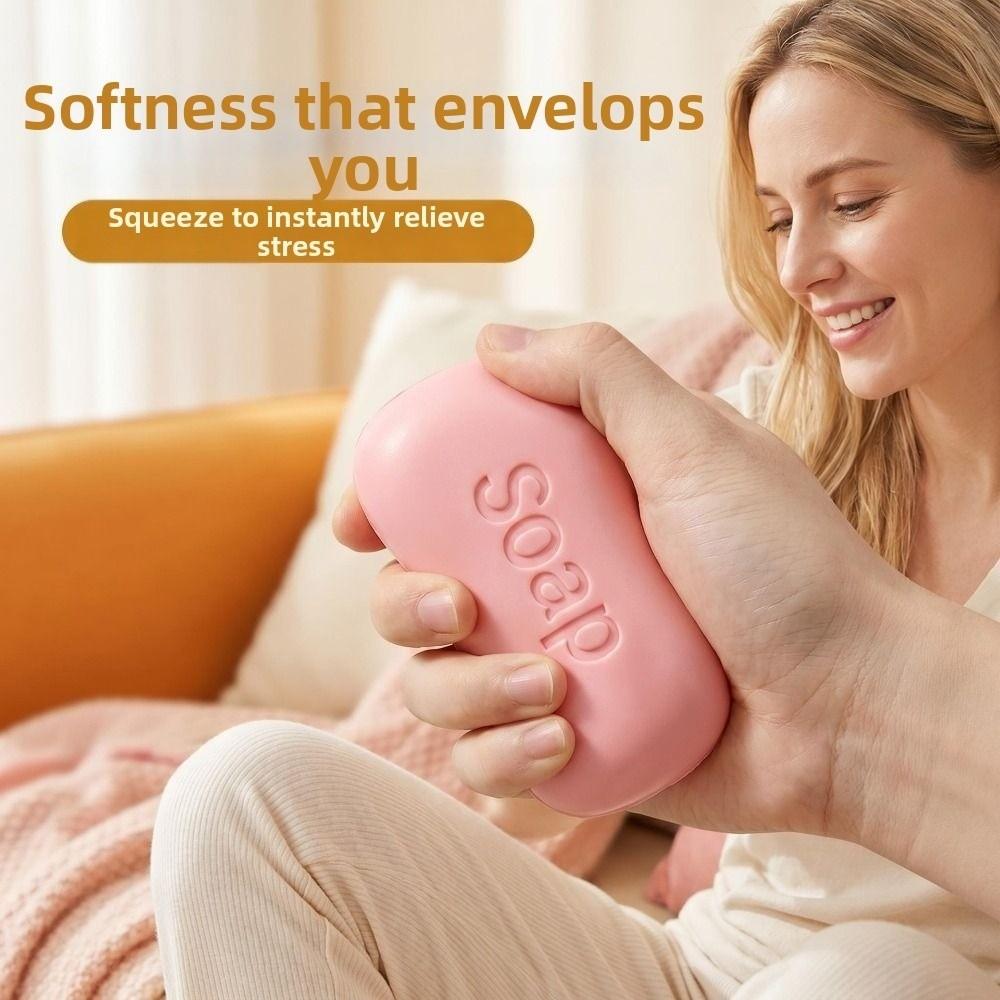 Super Soft Soap Squishy Toy Creative Slow Rebound Fidget Toy Realistic Soap Pinch Home Decoration