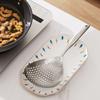 1pc Large Durable Stainless Steel Colander Skimmer Spoon, Heavy Duty Food Strainer Spoon for Frying & Cooking, Kitchen Utensils