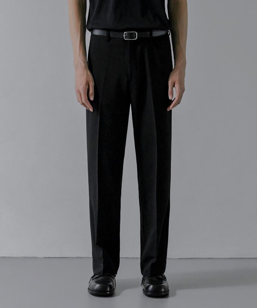 Beulaendideu 203 Solid Silhouette Wide Pants [Black]
