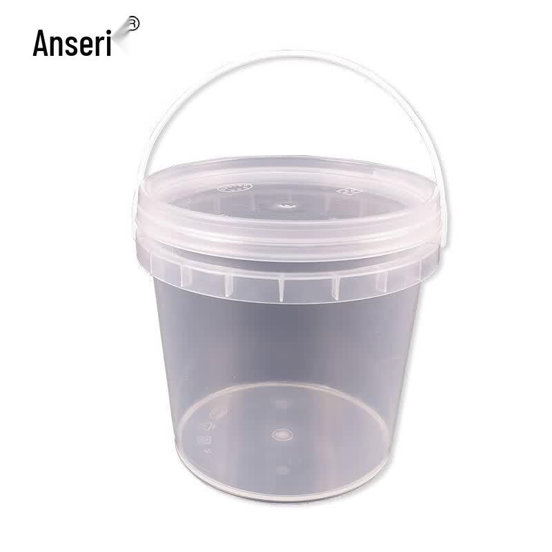 Ansai Rui 5L Transparent Plastic Storage Pail with Lid and Handle