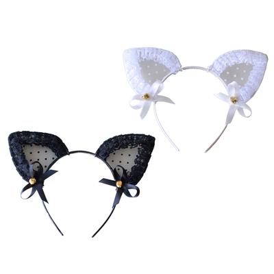 Women Girls Cute Cartoon for Cat Ears Shaped Headband Multi Color Hair Hoop Makeup Wash Face Christmas Party Headpiece