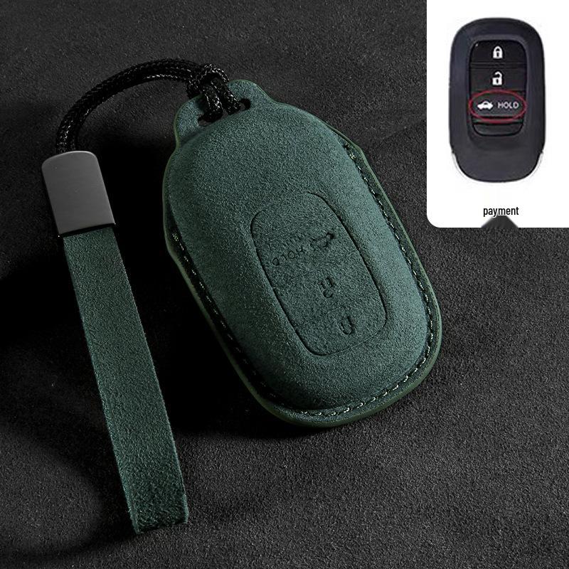 Compatible Car Key Case for Honda CRV, Accord 10th Gen, Civic, XRV, Guandao, Lingpai, Haoying, Binzhi - Cowhide Leather Bag