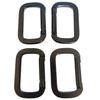 Aluminum Alloy Black Carabiner with Electrophoretic Finish - 53x345MM Square Track Flat Buckle for Backpack