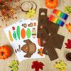 Yewfold Fall Thanksgiving Crafts, 12Pcs DIY Turkey Cutout Boxes Thanksgiving Personalized Gifts, Fall Turkey Arts Crafts for Classroom Party Favors