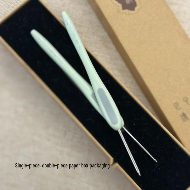 Häkelnadel Sixth Gen Seven Gentlemen Grün mit Kunststoffgriff (Vorsicht: Griff oder Nadel können brechen, vor dem Kauf prüfen)