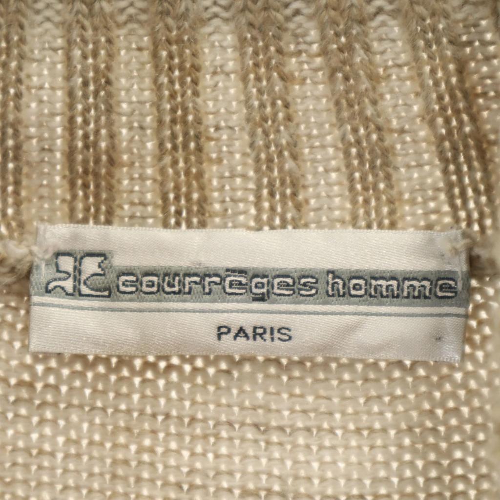 Courr_ges Homme made in Italy 7 minutes sleeve turtleneck sweater M knit Men's Used