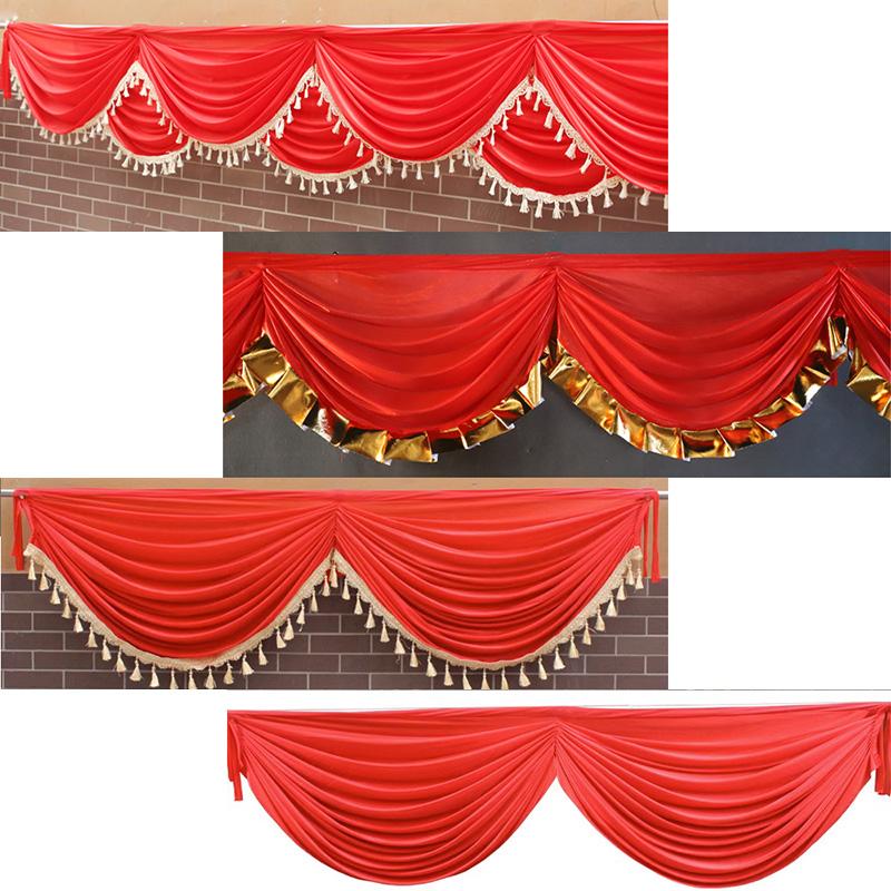 3M Wedding Background Curtain Swag Xmas Event Party Valance Curtain Drape Panel Wedding Backdrop Stage Background Decor