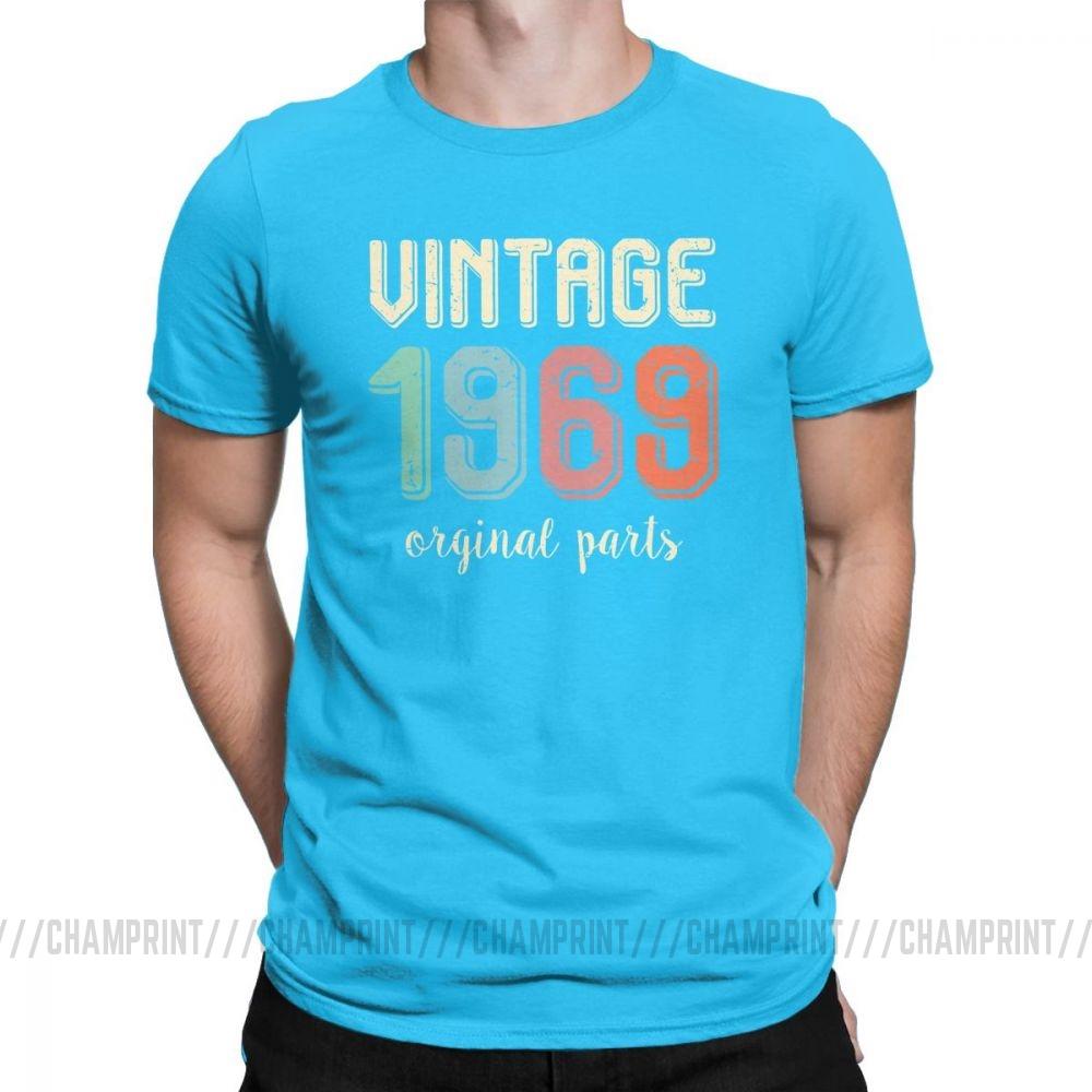 Vintage Retro 1969 50 Years Old 50Th Birthday Gift T Shirt T Shirt For Male Round S