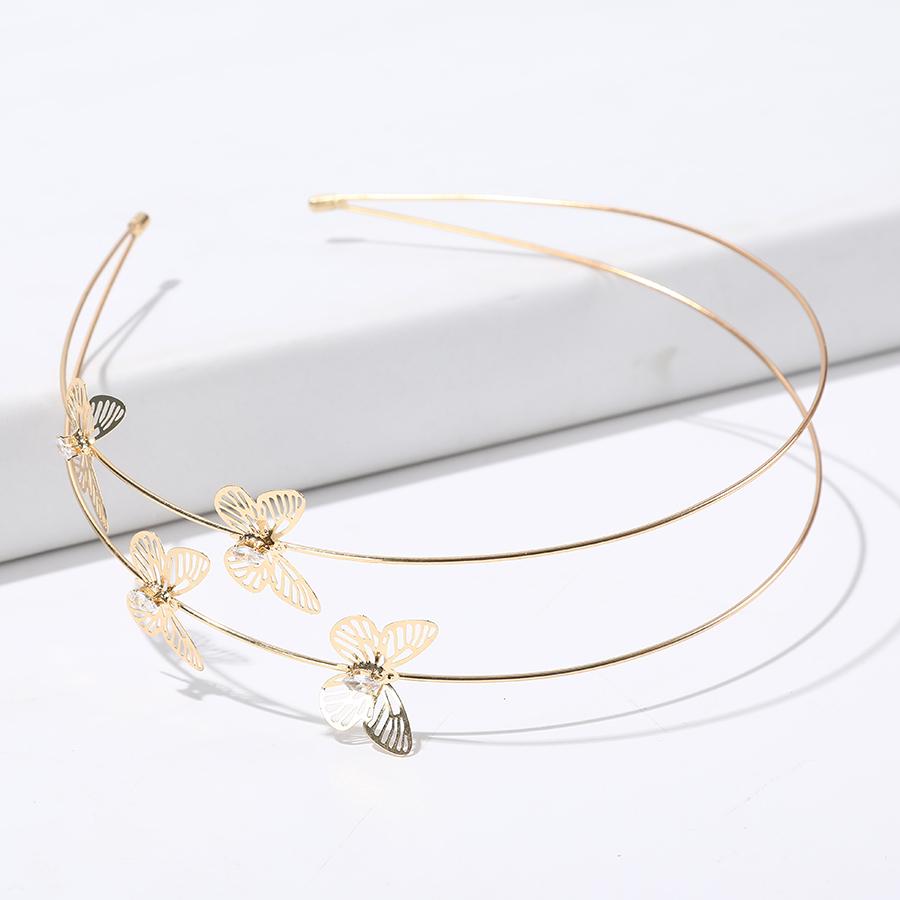AWAYTR Chic Rhinestone Star Headband for Women Party Hairband Multilayer Pearl Butterfly Hair Hoop Bezel Girls Hair Accessories