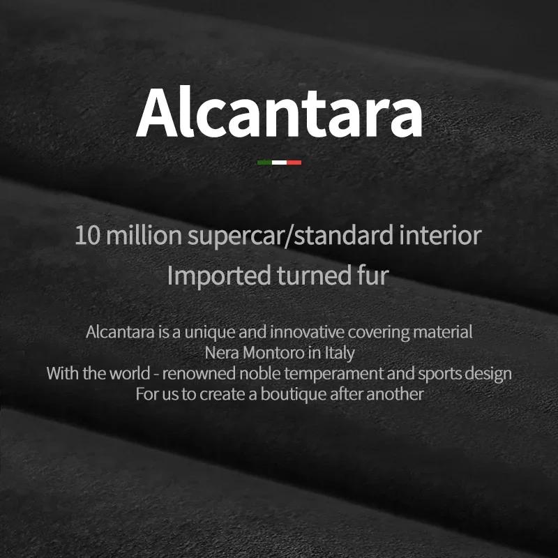 Alcantara Pokrywa Gałki Zmiany Biegów Manetka Nakładka Obudowa Klejona do Peugeot 4008 5008 DS7 DS9 Citroen C6