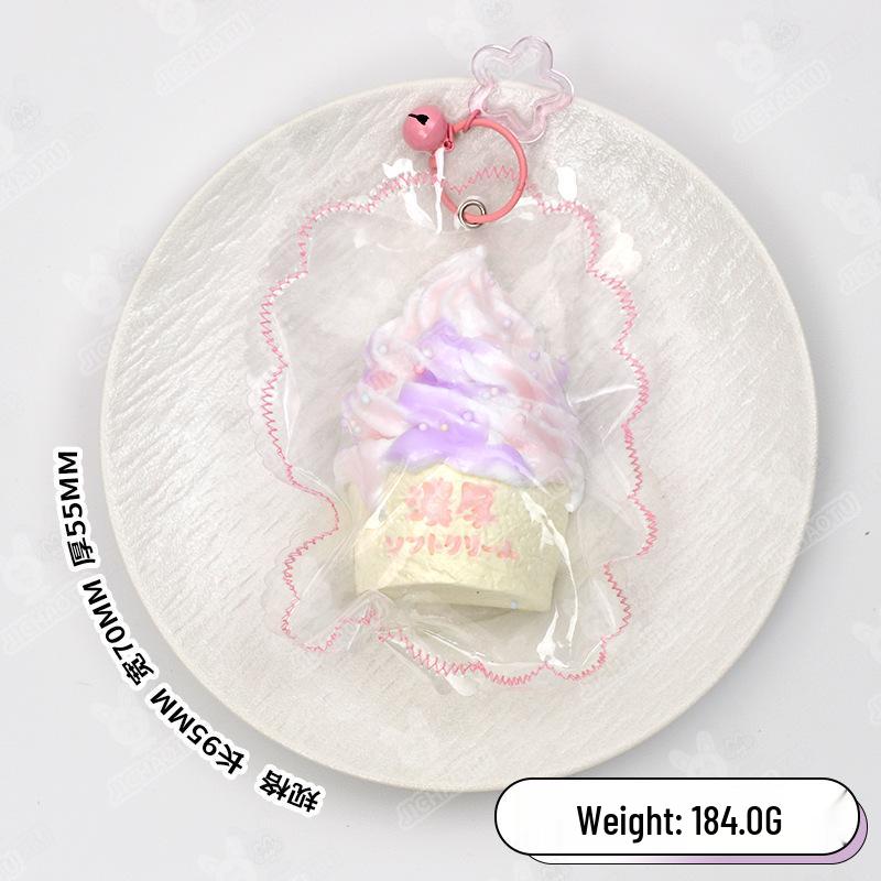 Rich Ice Cream Silicone Squeeze Toy: Xiaohongshu Style, Slow Rebound Decompression, Handmade, Creative Design