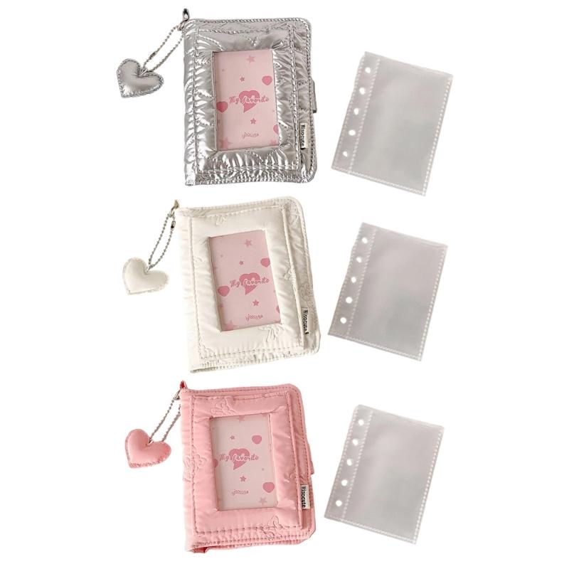 3Inch Small Photo Album Removable Page 5 Rings Binder Photocard Storage Book For Pictures Note Organizers