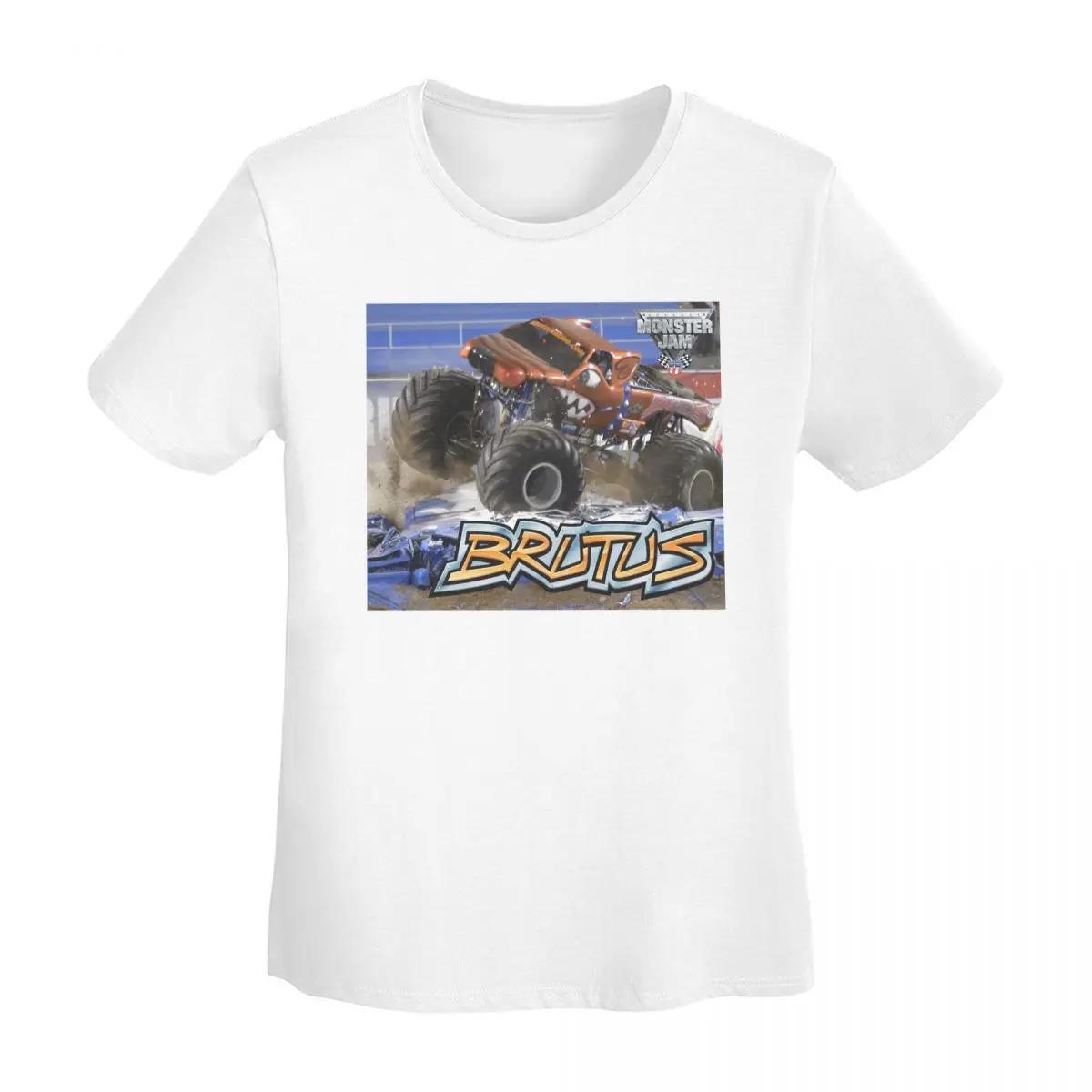 

Классическая футболка с рисунком Monster Jam для женщин, футболки с коротким рукавом, одежда с круглым вырезом, хлопковые летние футболки, уличная одежда S