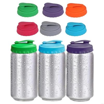 Universal Silicone Can Lid Leak Proof Efficient Covers For Sodas Beer Can Durable Dishwasher Safe Sustainable Beverage A0KF