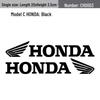 Honda Wings Motorcycle Decals - Girly Cute Laser-Modified Stickers for Electric Bikes