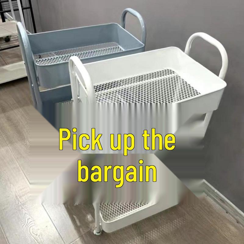 Mehrschichtiges Lagerregal mit Rollen für Küche, Wohnheim und Badezimmer