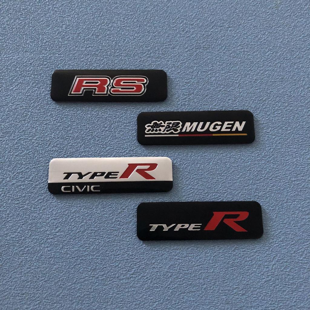 Car Aluminium Emblem Sticker Accessory For Honda Civic FIT Accord Prelude CRV 5th Mugen City CRZ CRX Jazz HRV Pilot Odyssey Insi OM4 mkdv9