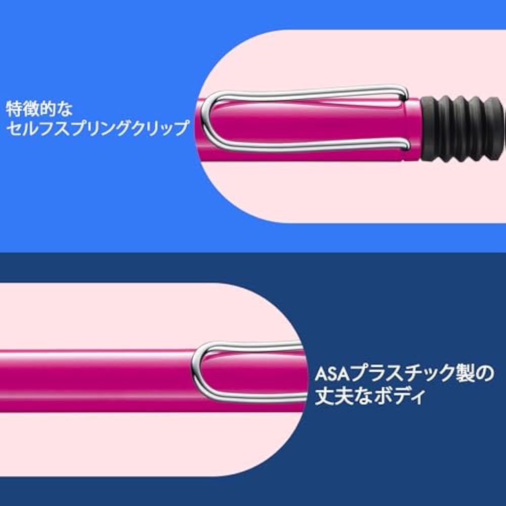 LAMY (Ramy) Safari Pink Ballpoint Pen - Ergonomic Grip Line Width M - Comfortable for Long Writin...