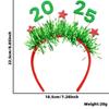 Sequin 2025 Happy New Year Headband Plastic Crown Hair Hoop Christmas Headpiece Christmas Supplies Letter