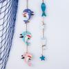 3Pcs/Lot Wooden Starfish String Mediterranean 5 Kinds of Decorative Fish Seahorse Dolphin Shell Hanging Ornament