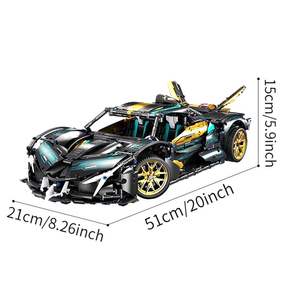 

Non-Toxic Toylinx 1:10 Mechanical Building Block Supercar Set Realistic Stem Educational Toy Kids Perfect Christmas Birthday Holiday Gifts