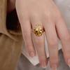 Stainless Steel Zircon Ring Titanium Steel Does Not Fade Ring Niche European and American Rings