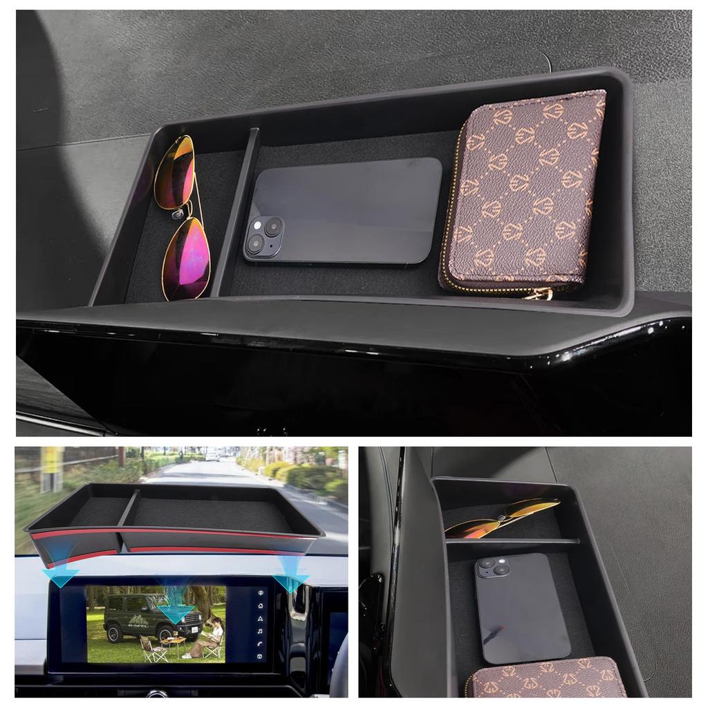 ruiya 2022 New Nissan Compatible Serena C28 Dedicated Navigation Tray Dashboard Tray Serena C28 Navigation Tray Console Box Display Audio Storage Box