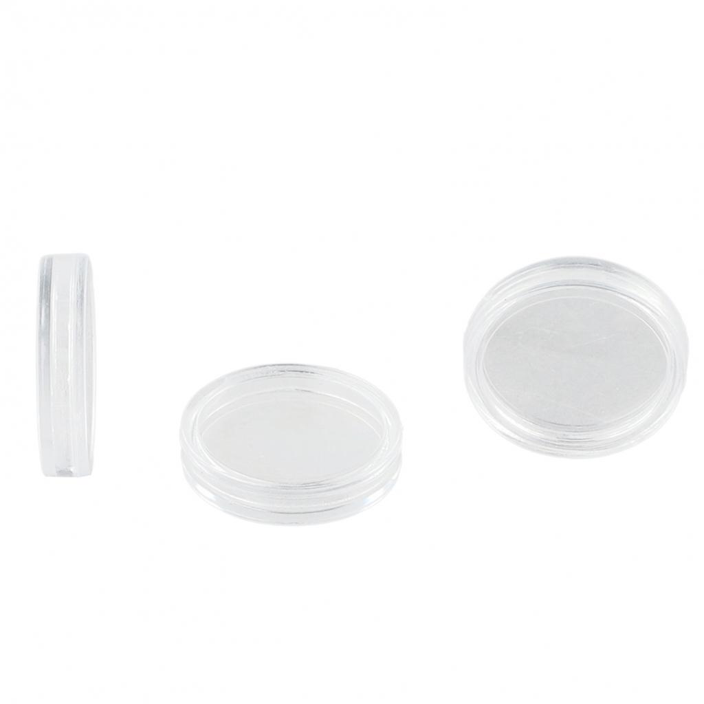 Round Coin Holders Clear Reusable Protect Display 18mm Case Transparent